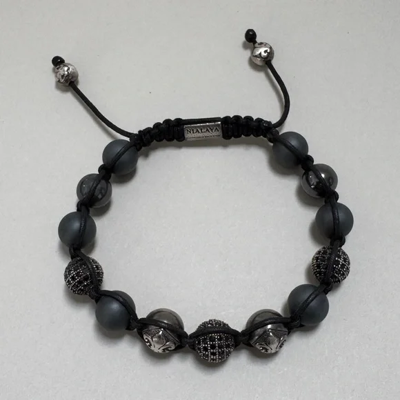 Nialaya Sterling Silver Beaded Bracelet - Picture 9 of 10